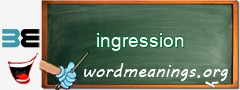 WordMeaning blackboard for ingression